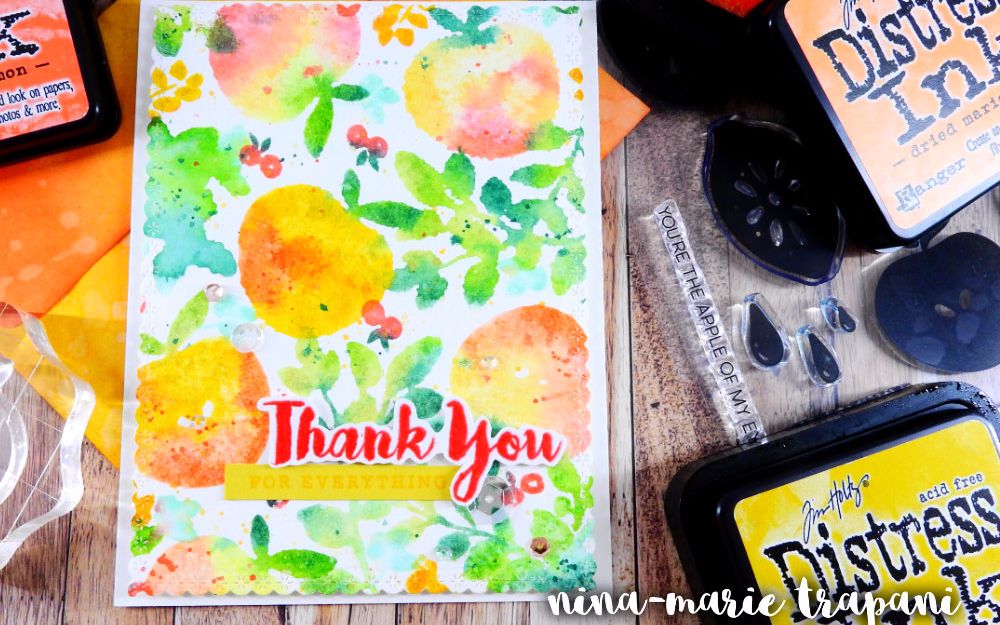 【卡片制作】蜜桃味的感谢卡Studio Monday with Nina Marie Distress Watercolor Stamping哔哩哔哩bilibili