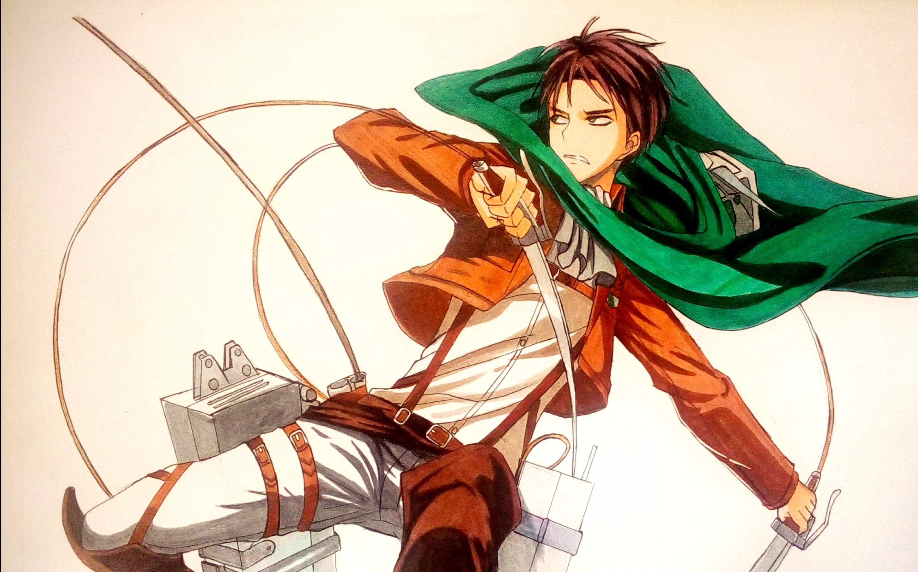 马克笔手绘进击的巨人兵长