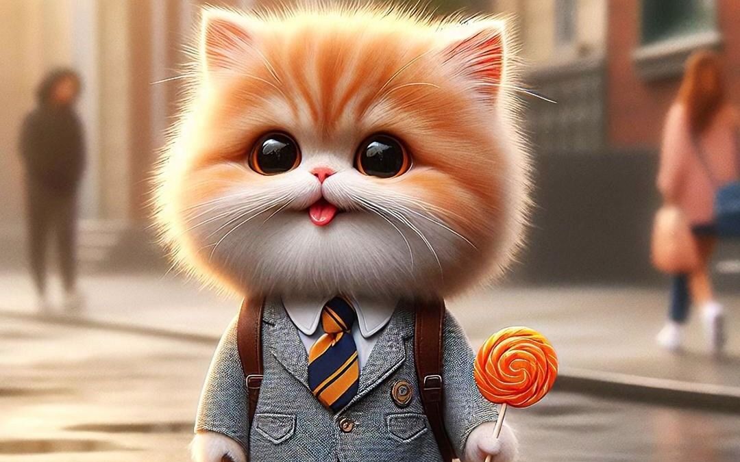 萌猫被卖感人 云漫画创意秀ai绘画萌宠