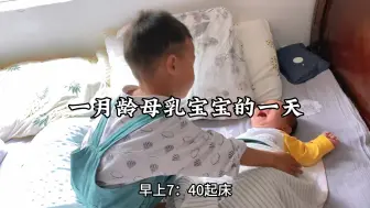 Download Video: 一月龄母乳宝宝的一天|24小时吃了12次，尿不湿换了11片