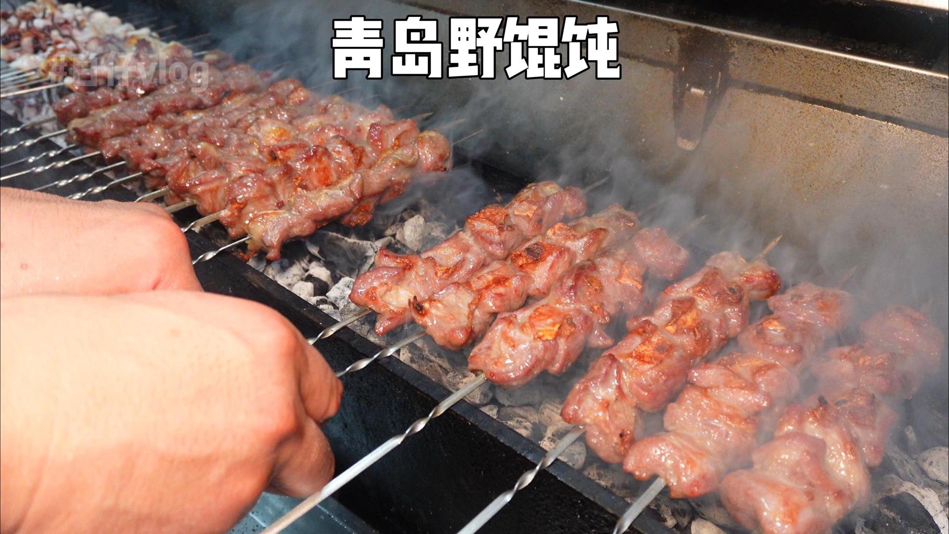 青岛野馄饨烤肉天花板!大到一串肉就能吃饱!哔哩哔哩bilibili