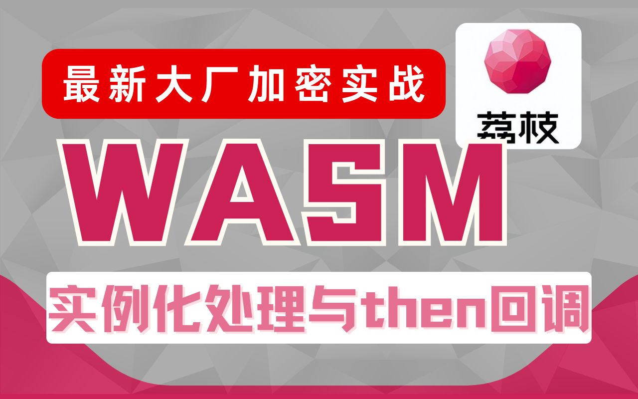 【最新大厂加密】荔枝网wasm逆向实战,加密实例化处理与then回调丨Python爬虫逆向实战哔哩哔哩bilibili