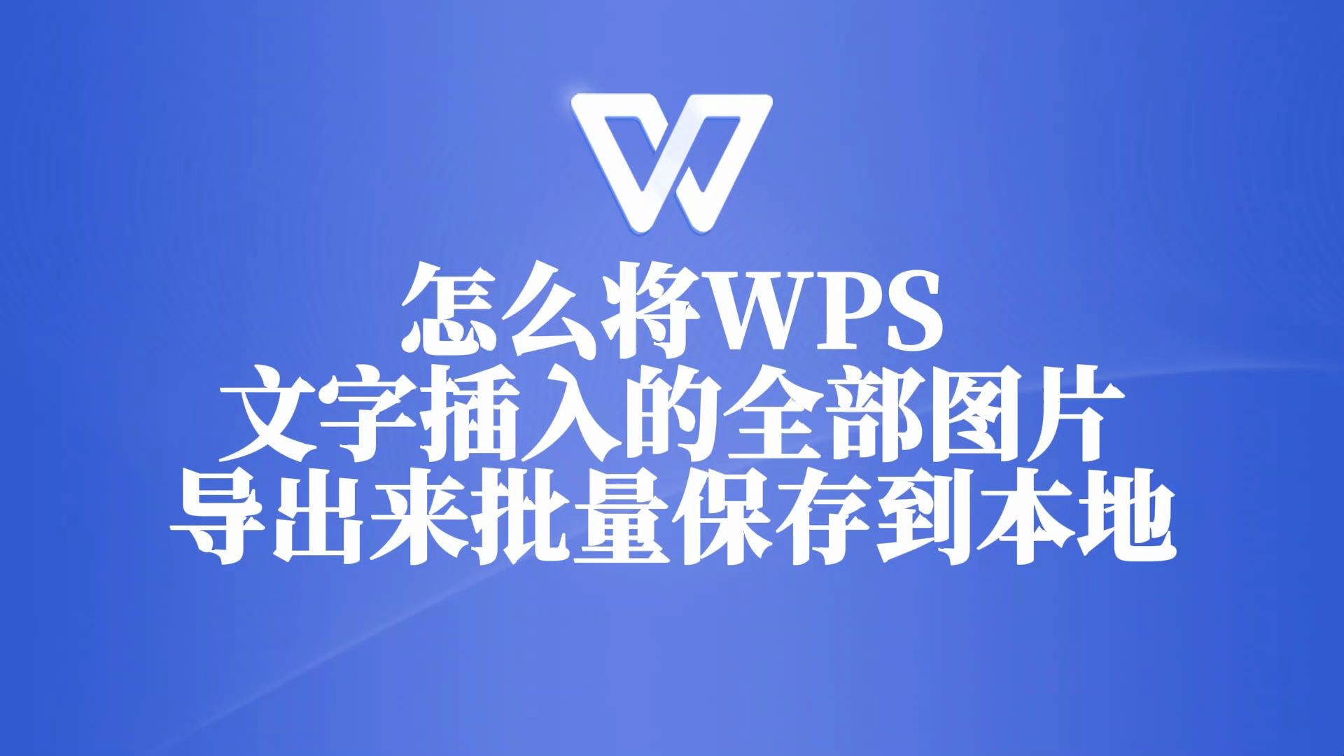 WPS文字里的图片怎么导出批量保存到本地?这个方法让你轻松搞定!哔哩哔哩bilibili