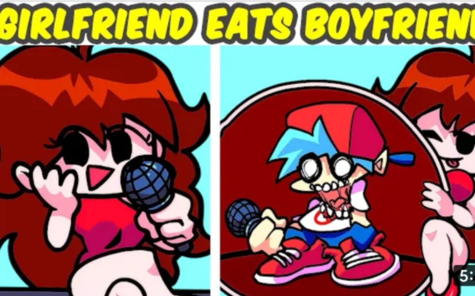 [图]Friday Night Funkin' Girlfriend Eats Boyfriend - Hungry GF (FNF MOD)