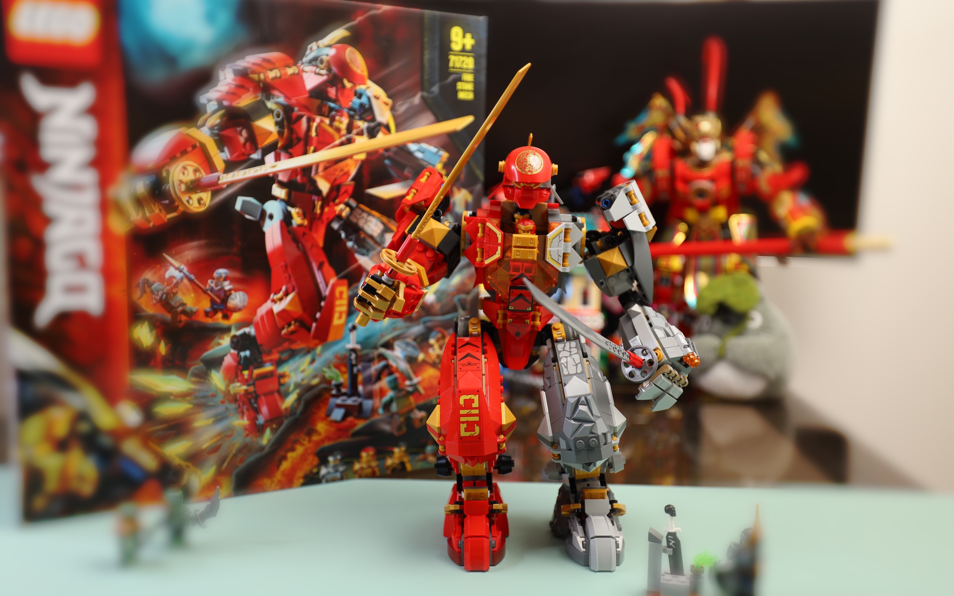 2020年夏季新品幻影忍者系列火焰大地机甲乐高71720积木开箱