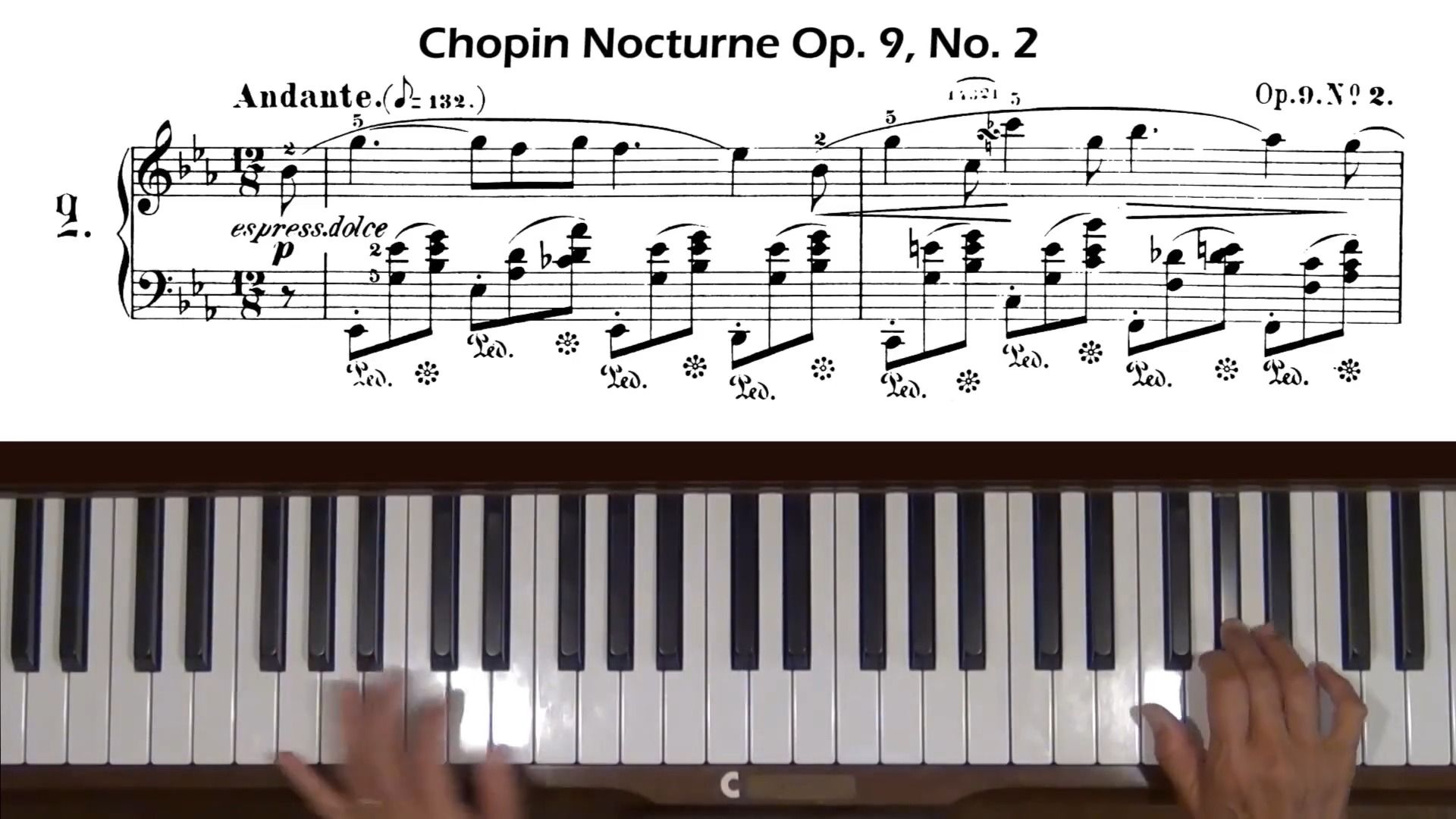 [图]【肖邦夜曲第二首慢速教程】Chopin Nocturne Op. 9, No. 2 Piano Tutorial