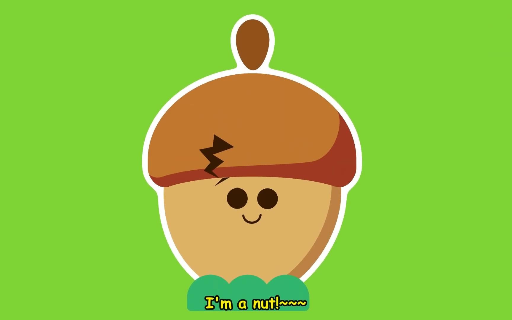 英语启蒙儿歌 英语字幕 坚果歌 im a nut