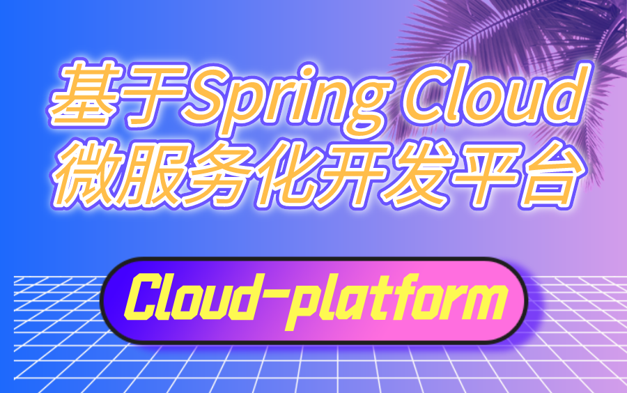 基于Spring Cloud微服务化开发平台Cloudplatform项目完整解析哔哩哔哩bilibili