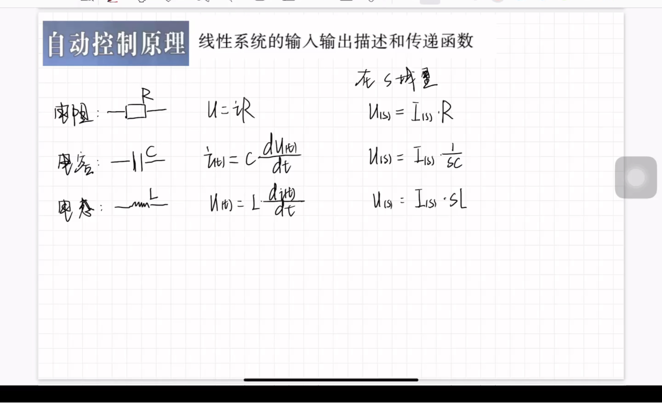 [图]自动控制原理—微分方程描述及传递函数