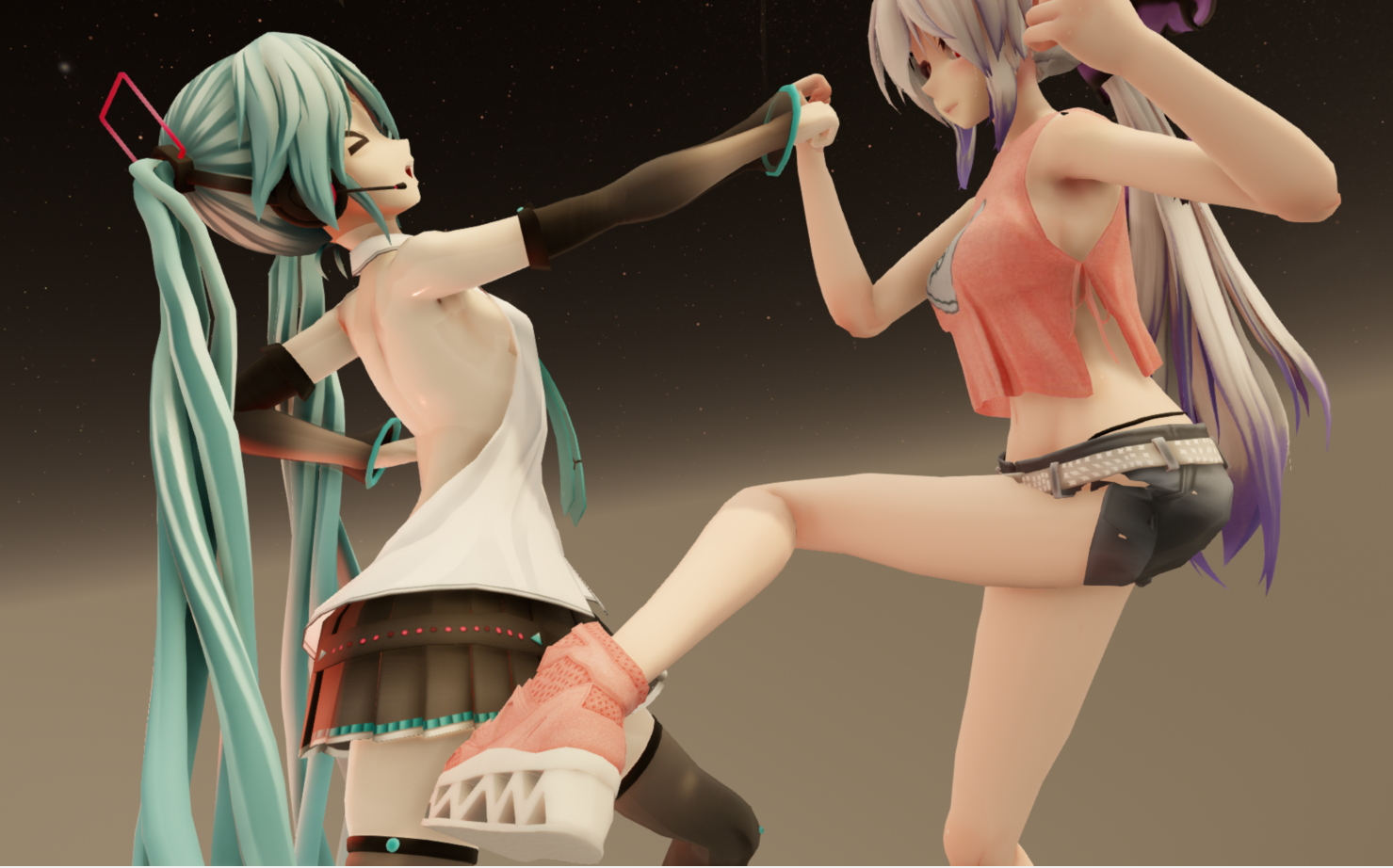 [图]【格斗MMD】初音vs弱音（6）