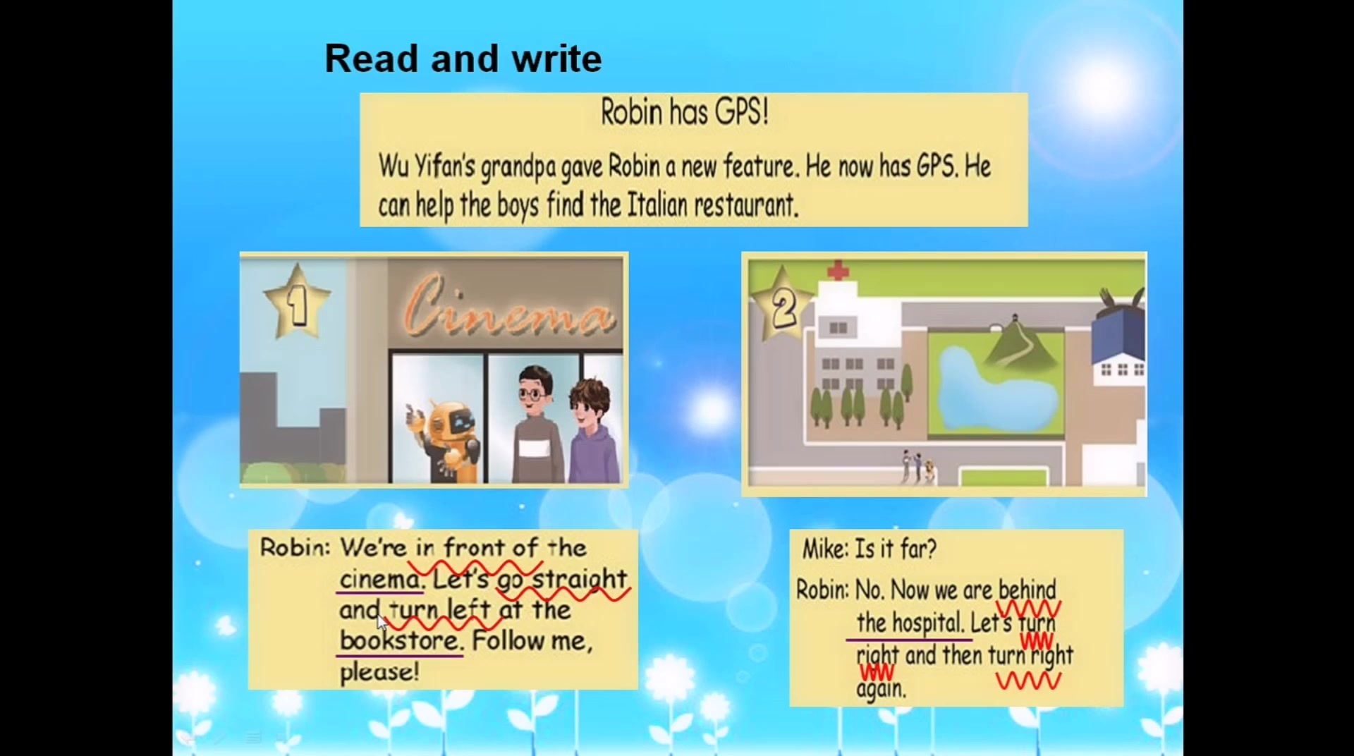 [图]六年级上册一单元5课 网课【PEP小学英语】六年级（上册）第1单元How can i get there?第5课