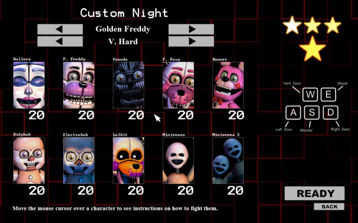 【fnaf】玩具熊的午夜後宮:姐妹地點10-20擊破!