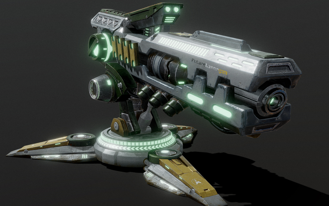 【maya游戏建模】次世代高模"激光炮"模型制作_哔哩哔哩_bilibili