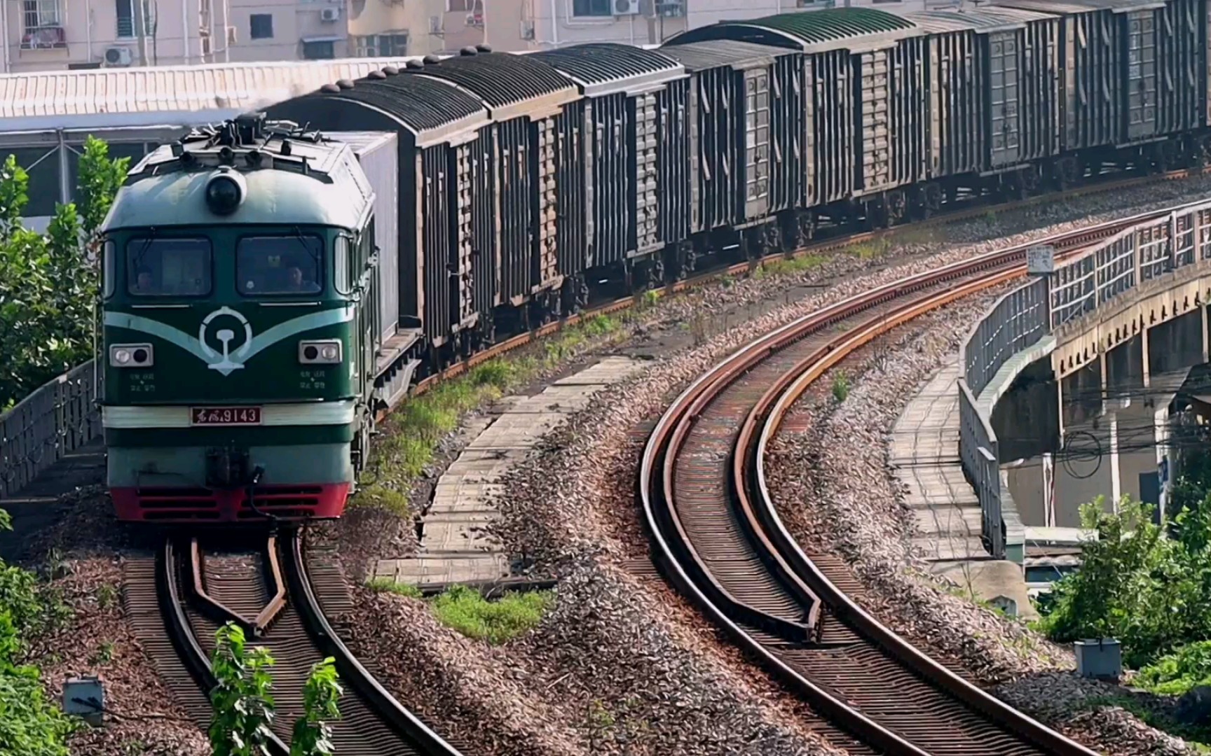 【南何支线】df4b9143牵引货列47599次通过李子园机位