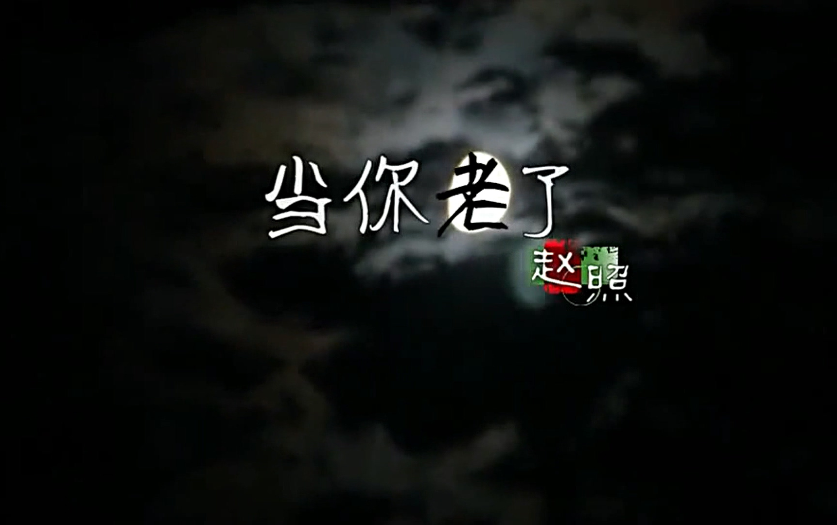 赵照 - 当你老了【原唱+卡拉OK 伴奏】