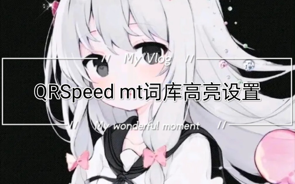 QRSpeed mt词库高亮设置哔哩哔哩bilibili