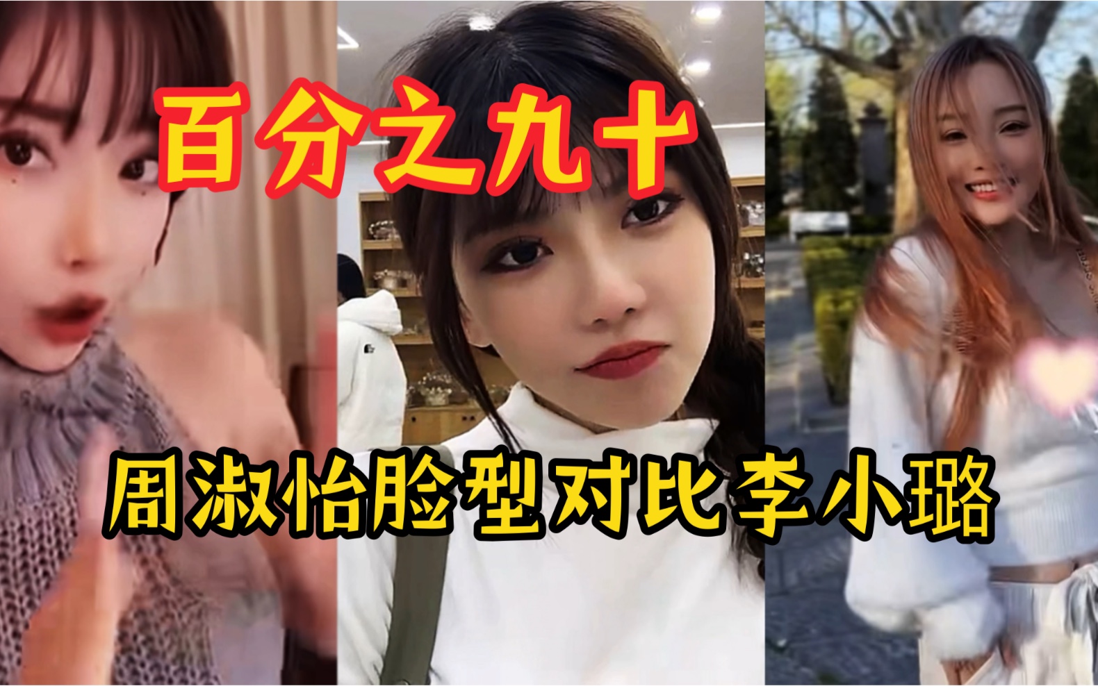周淑怡李小璐脸型对比相似度高达百分之九十《真是越看越像》