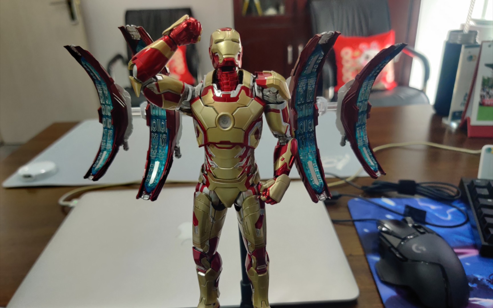 threezero dlx系列 钢铁侠mk42 1/12比例合金可动模型 mark50配件包