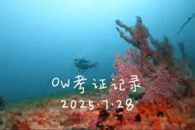 2025.7.28OW考证记录学生：Nana教练：火山By 初潜潜水