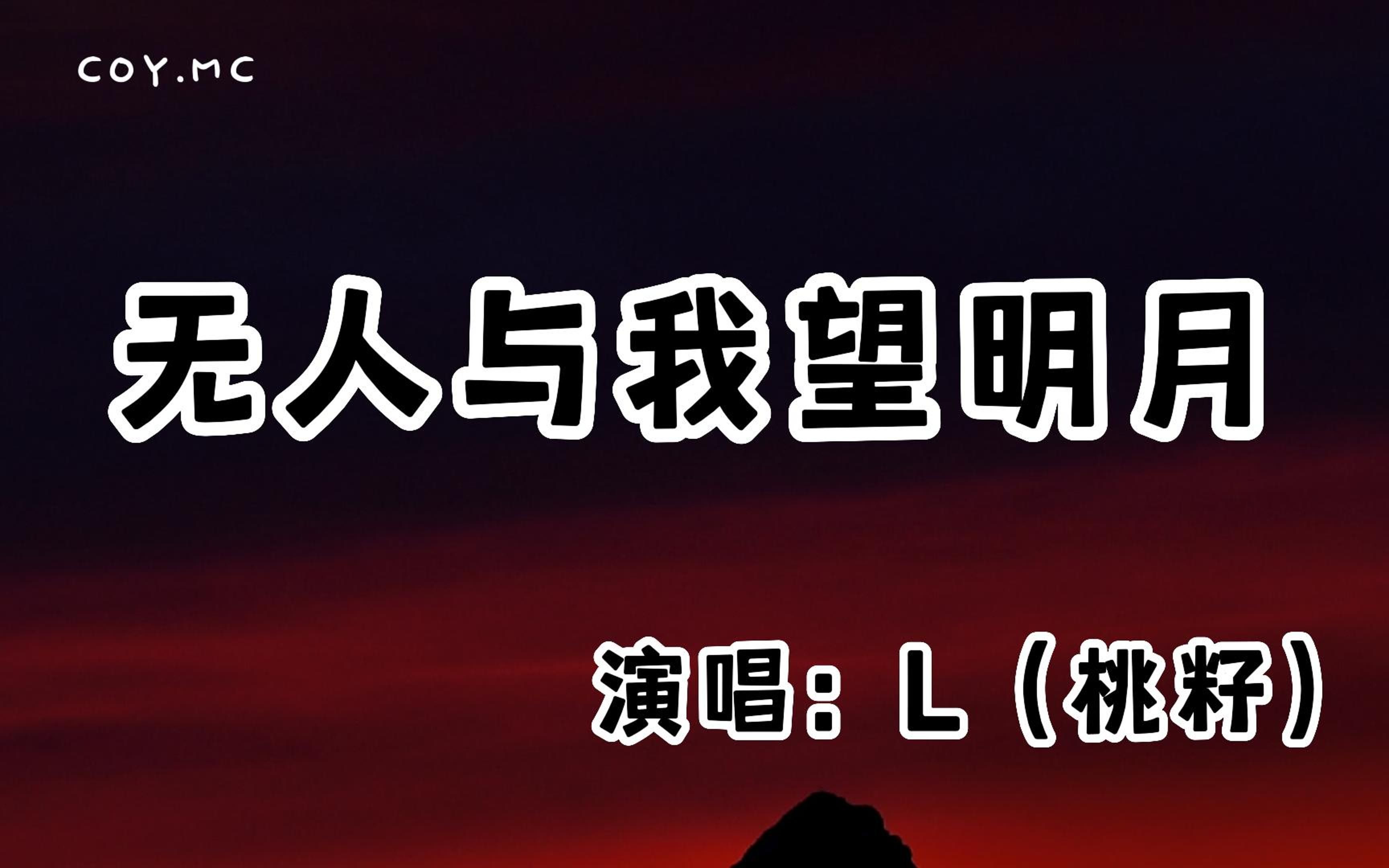 L(桃籽)  无人与我望明月『无人与我共枕眠 唯有举杯邀明月』(动态歌词/Lyrics Video/无损音质/4k)哔哩哔哩bilibili