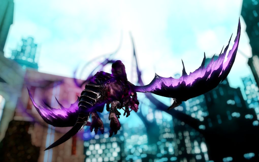 【ff14】5.1新蛮神坐骑展示-极哈迪斯的小飞龙