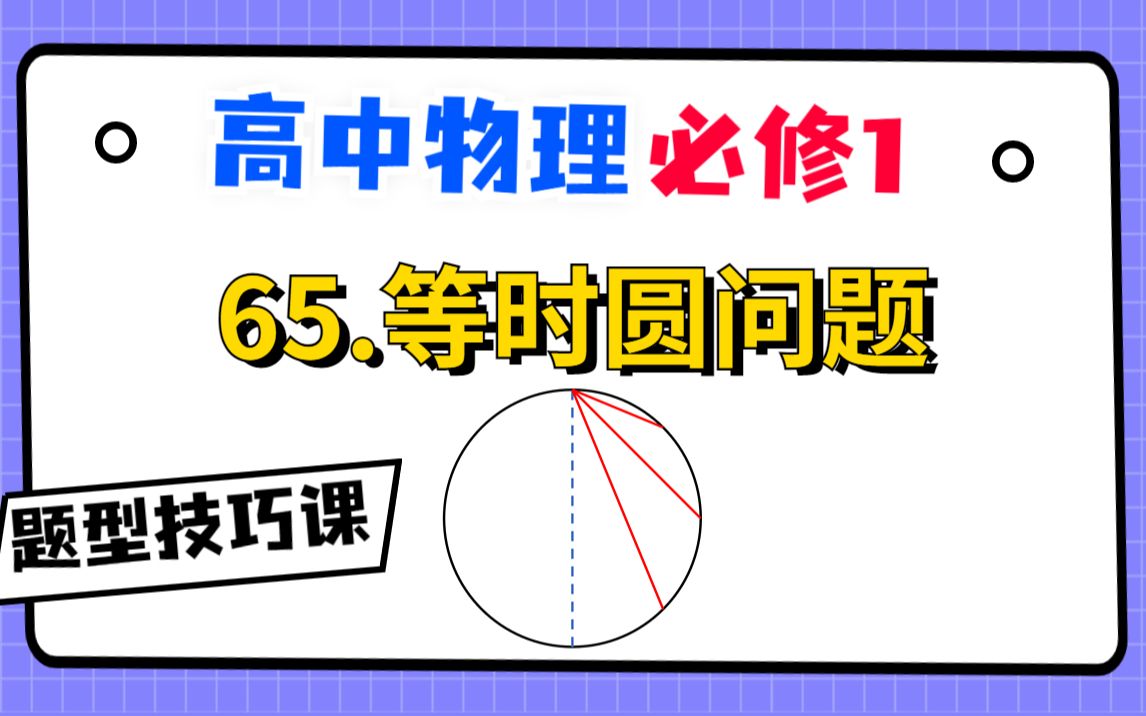 [图]【高中物理必修1系统课】65.等时圆问题