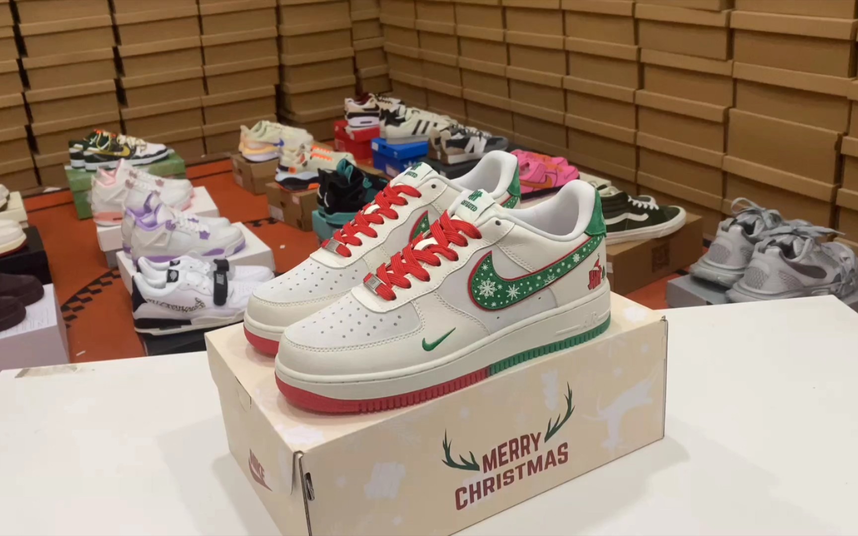 23耐克nike air force 1 low 07 定制圣诞节配色 空军一号低帮百搭