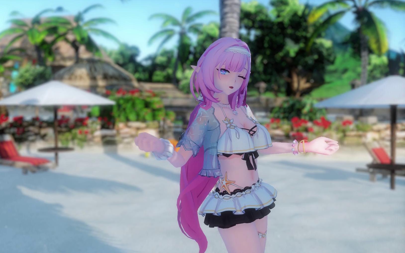 夏日,海滩,爱莉希雅,泳装_哔哩哔哩_bilibili