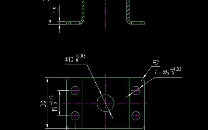 [图]托架冲压工艺及模具设计#学生设计素材成品参考资料