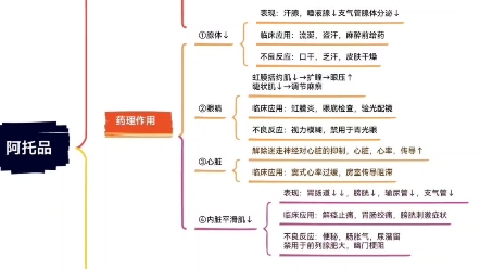 药理学阿托品思维导图