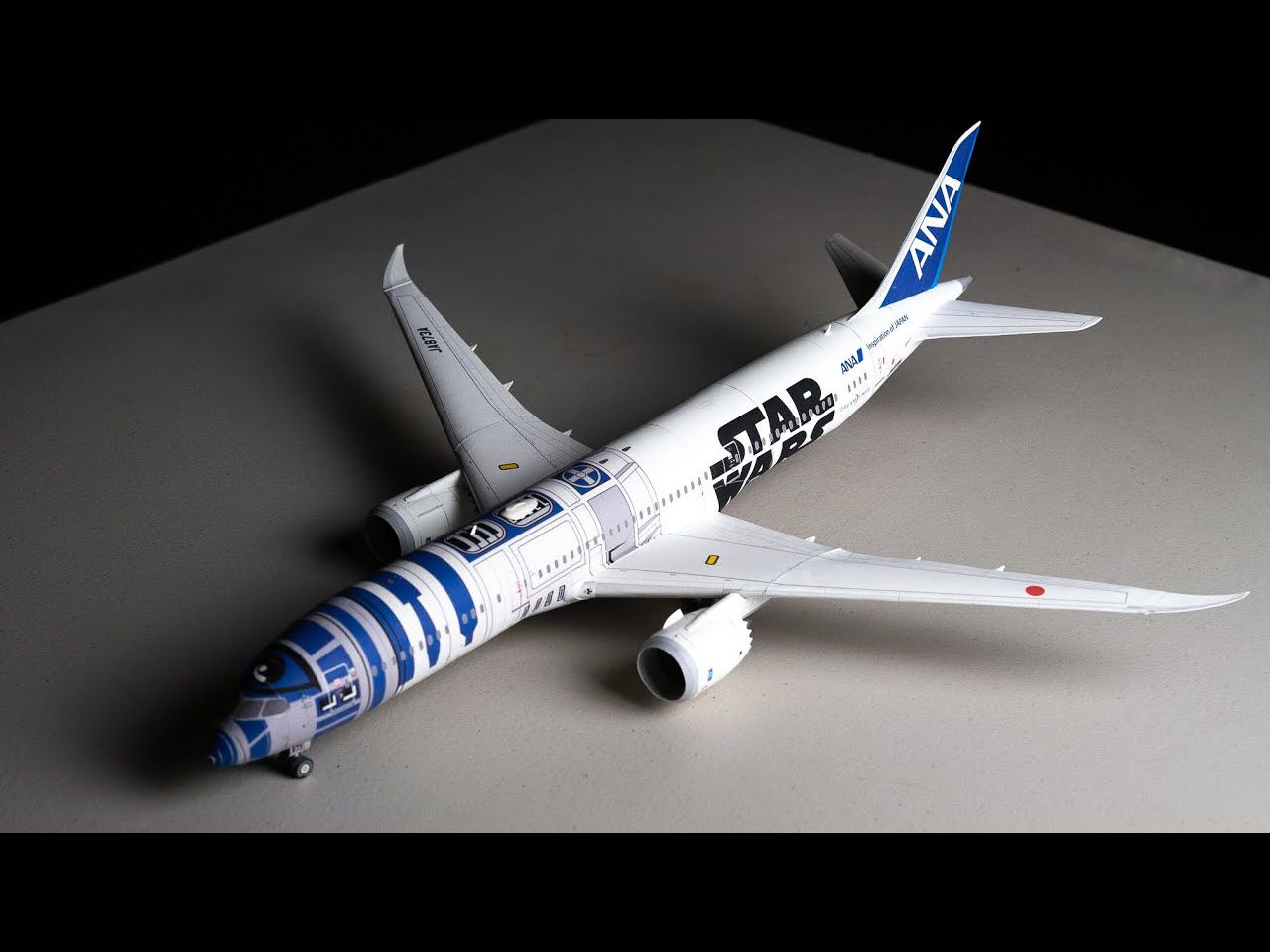 【搬运】全日空ana波音787-9 星球大战 r2d2 涂装纸模型制作【joshua