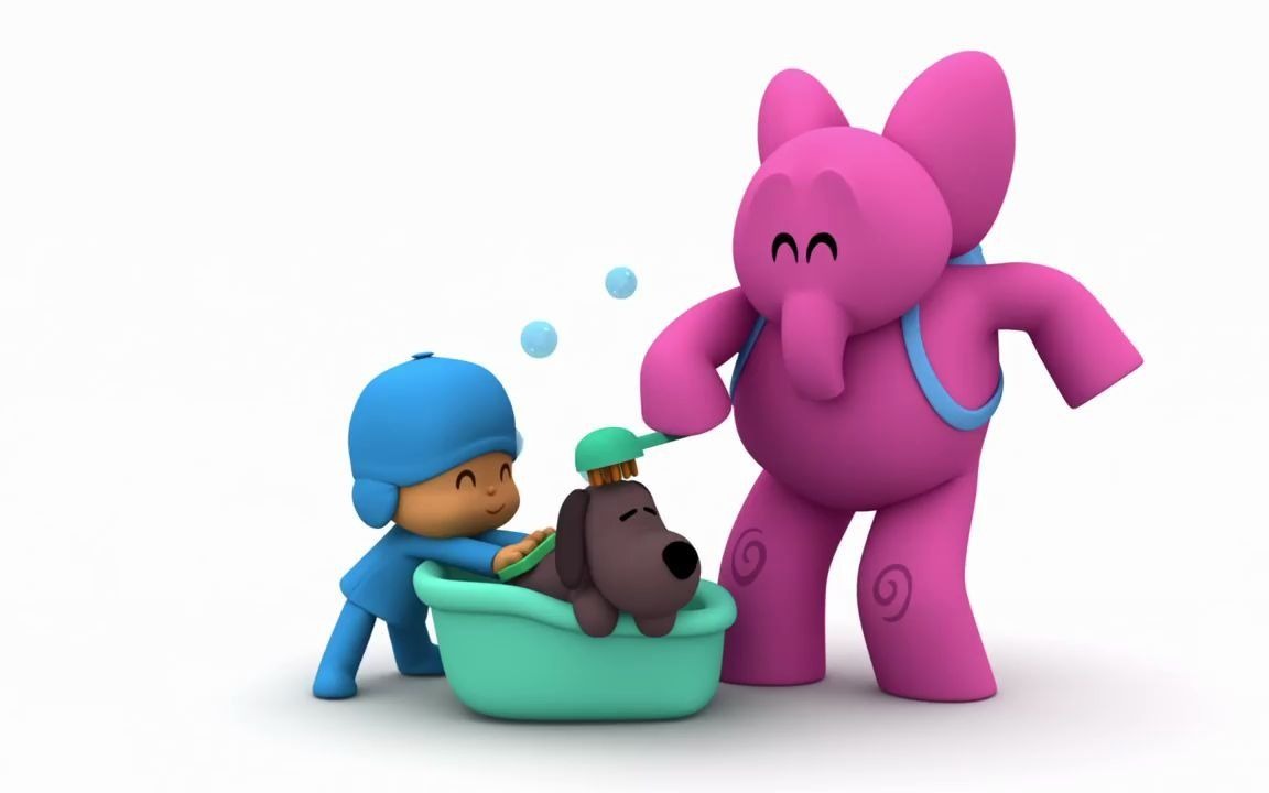 【持续更新】西班牙语 小小的我 pocoyo 第3季第19集 萝拉洗澡 el ban