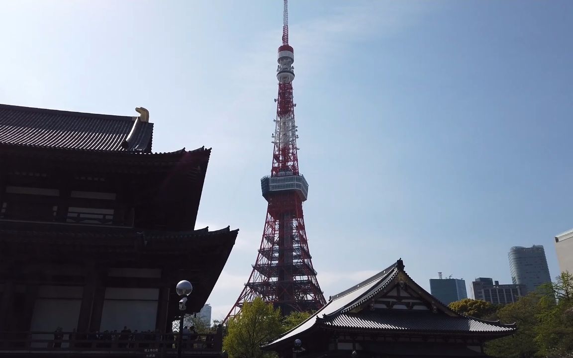 【超清日本】漫步东京-神谷町-东京塔-增上寺-汐留 2019.