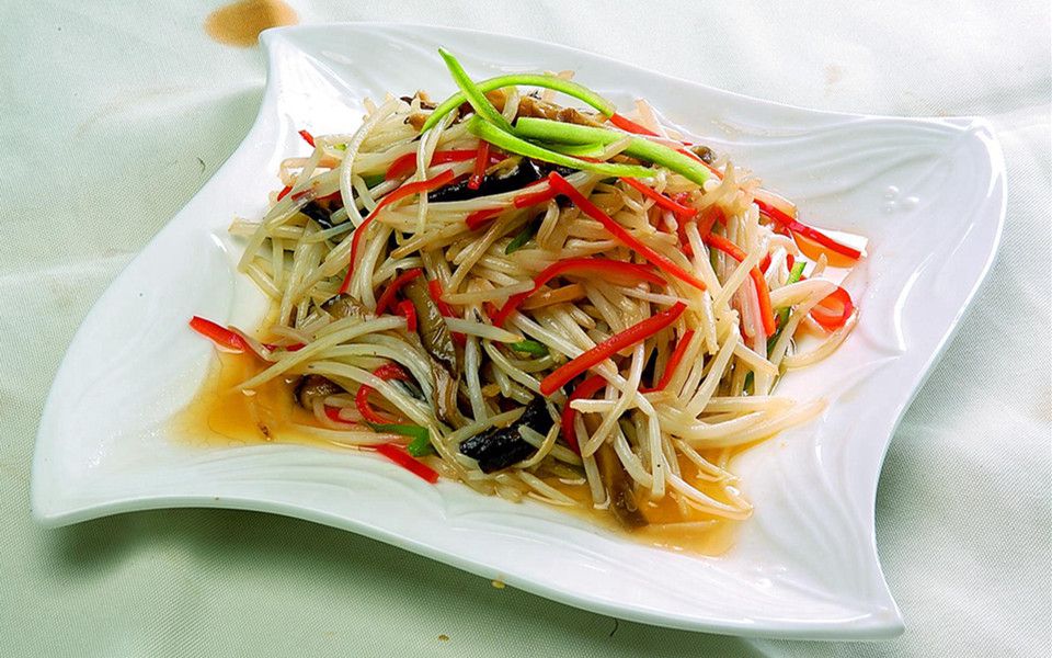 聚鲜集半成品菜素炒三丝的制作方法