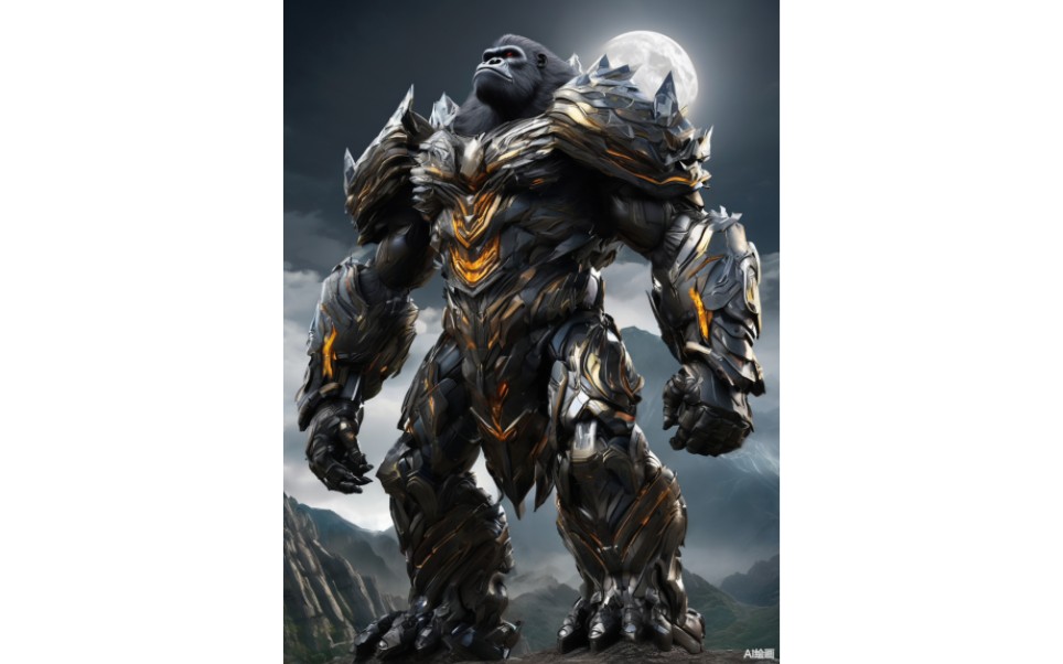 万物融合9 巨兽类 八 金刚机甲形态02 ai绘图