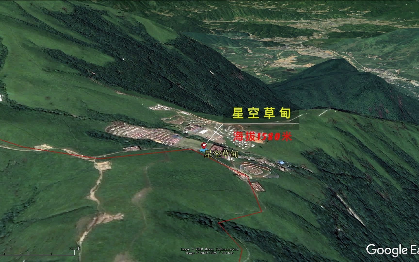 [图]武功山 龙山村-景区大门3D线路示意图