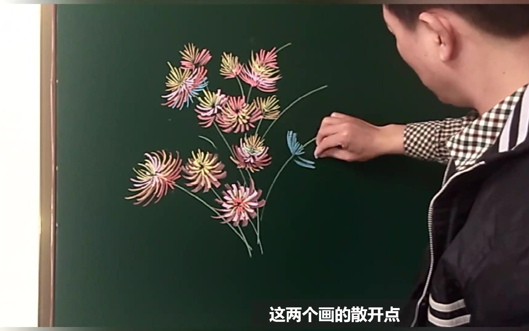 【黑板报插图】一束野菊花画法,太美了,去装扮起来