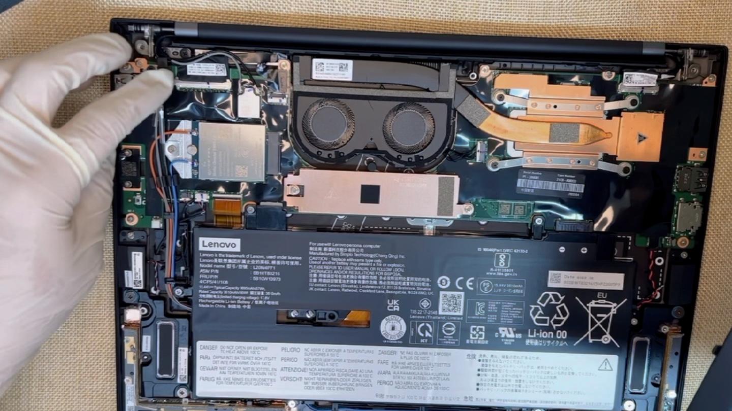2022款thinkpad x1 carbon拆机视频,原装512g m.2固态硬盘升级2t