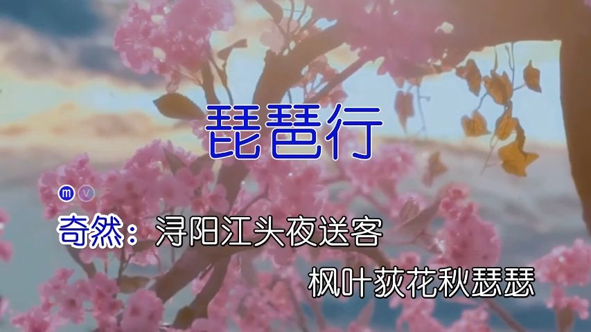 奇然、沈谧仁  琵琶行如需伴奏主页搜索或私信 KTV卡拉ok歌曲伴奏字幕视频#LED显示屏高清背景视频#伴奏完整版哔哩哔哩bilibili