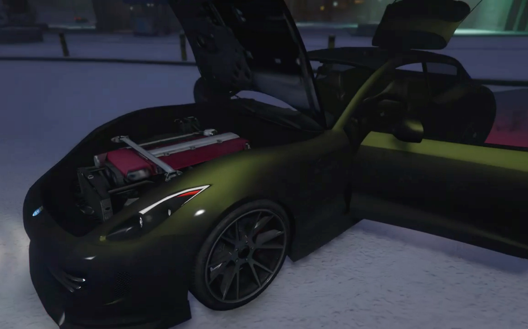 第一人称雪天试驾香槟金古罗帝猛兽gts