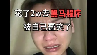 花了2万去黑马程序，被自己蠢笑了花了2万去黑马程序，被自己蠢笑了