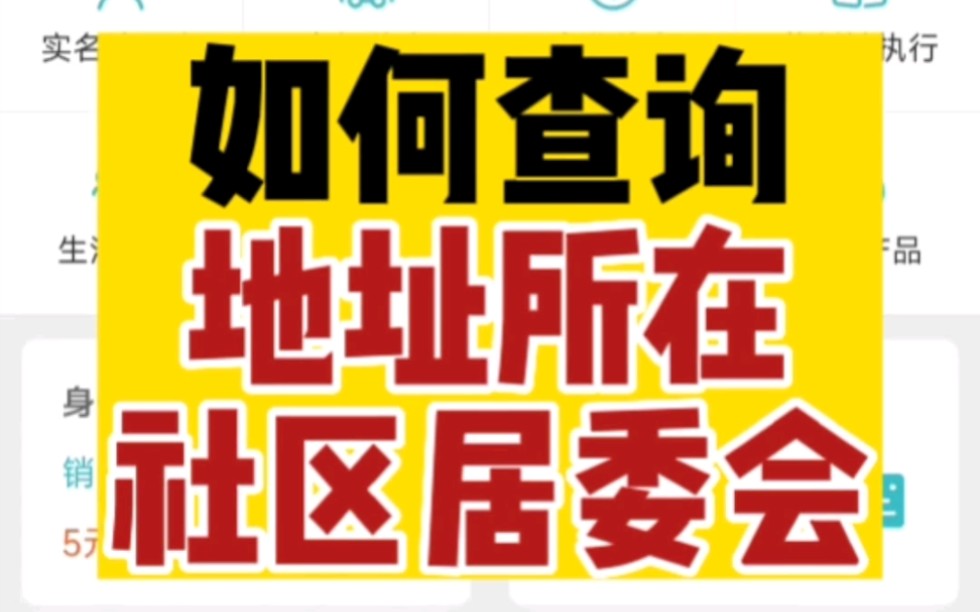 暗查官如何查询地址所在社区居委会哔哩哔哩bilibili