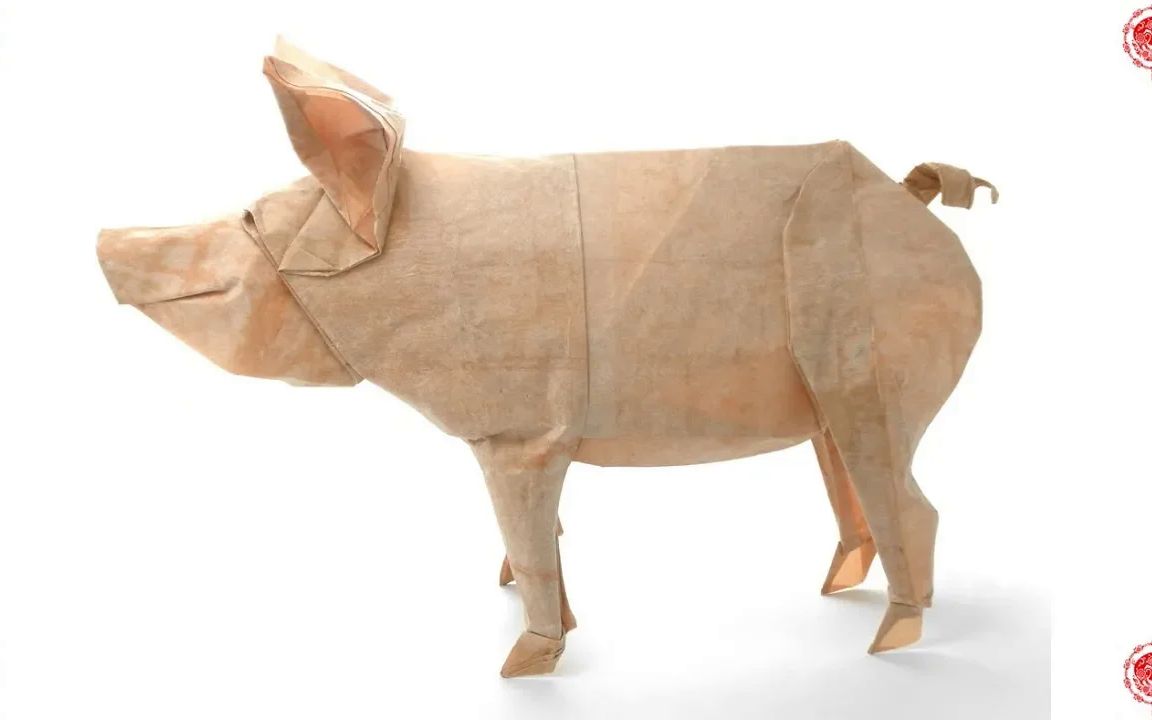 猪爪折纸教程图片
