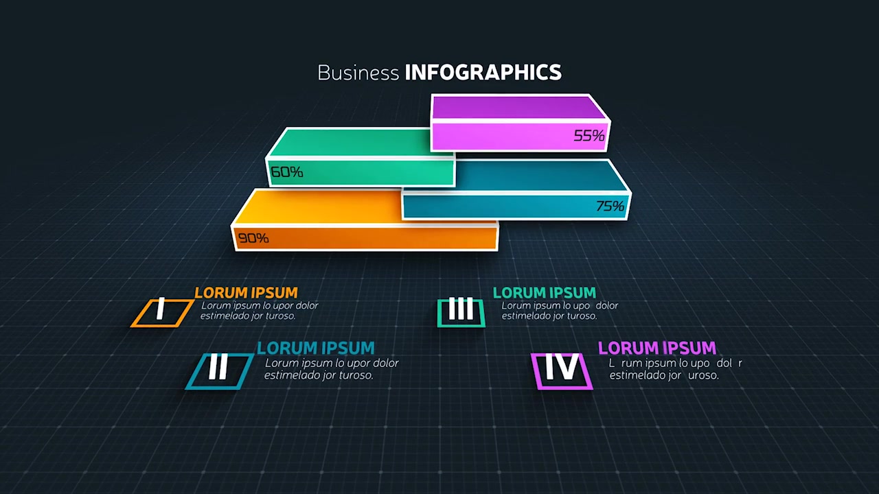 AE模板3D时间线信息图表公司业务数据报表统计3D Timeline Infographics哔哩哔哩bilibili