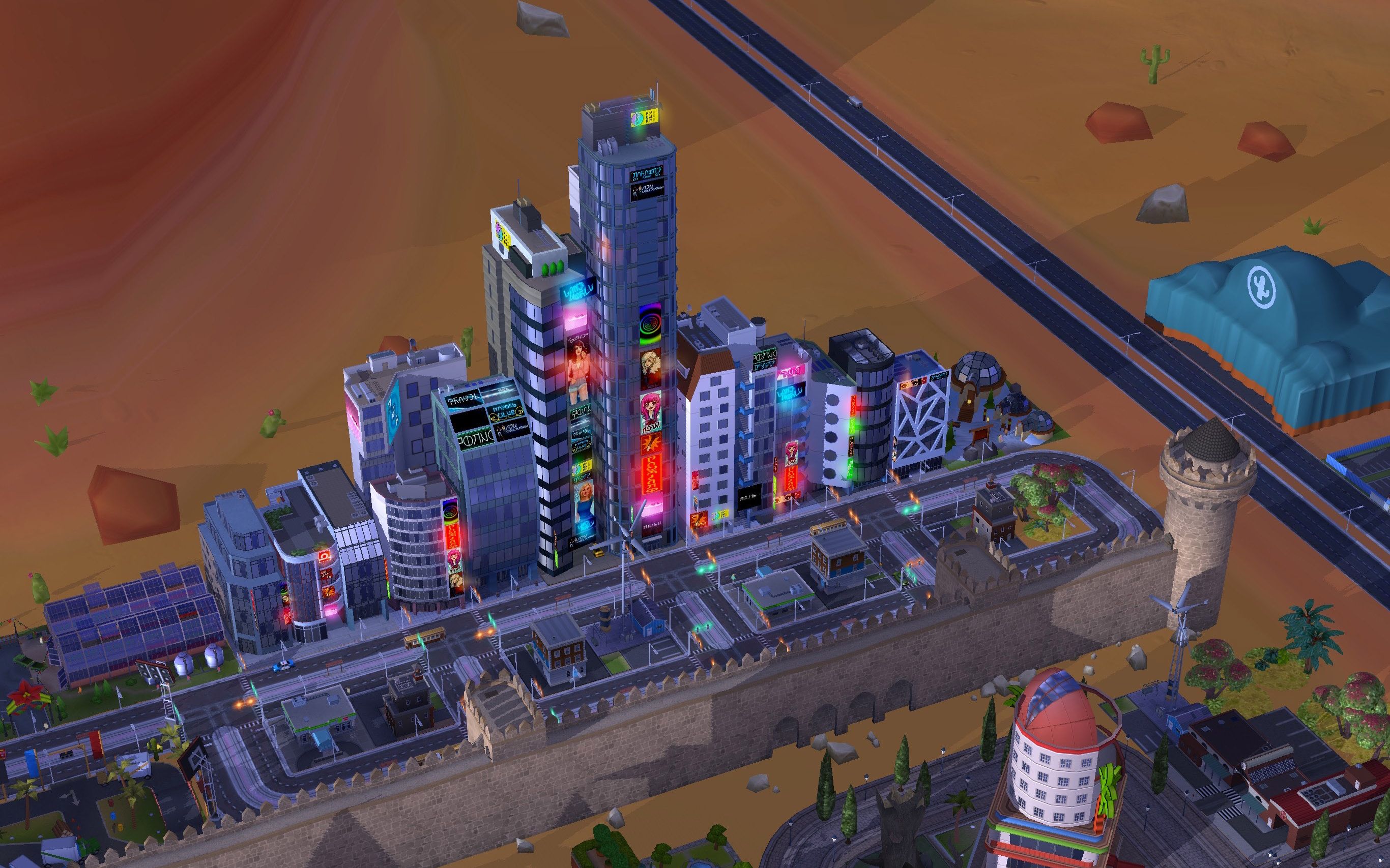 模拟城市 simcity 模拟城市我是市长2014 仙人掌峡谷里有个霓虹国