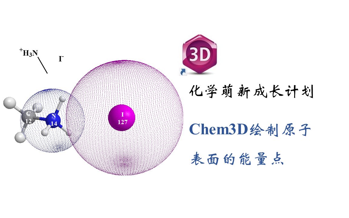 【某骜】Chem3D绘制原子表面能量点  44哔哩哔哩bilibili