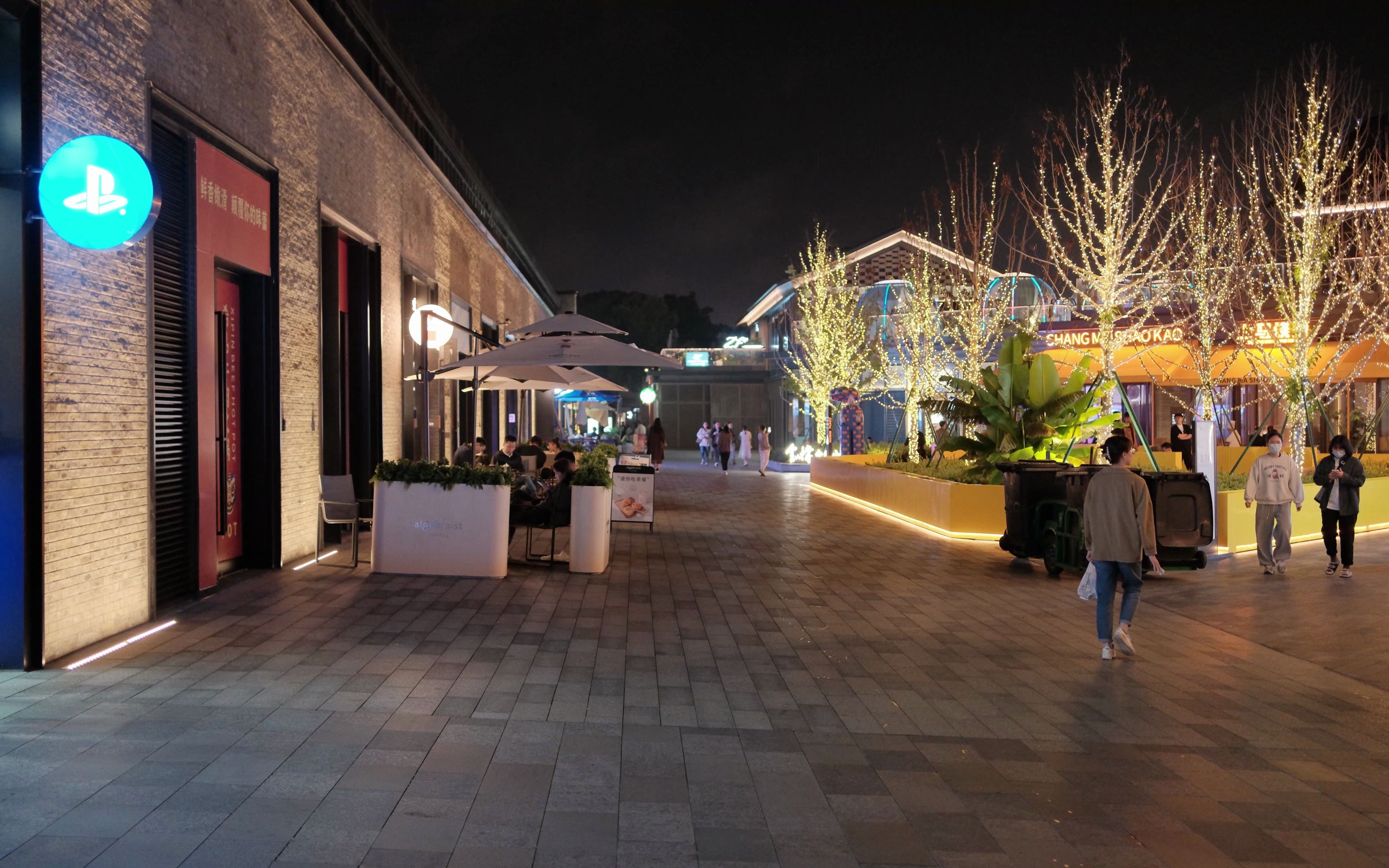 富士xh2 4k商场夜景散步