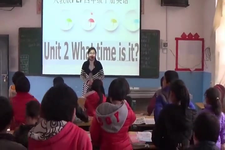 [图]人教版四年级英语下册《Unit 2 What time is it？》-冷老师优质课视频公开教学