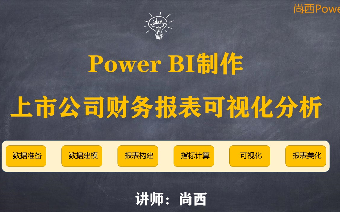 [图]PowerBI制作上市公司财务报表分析与可视化专题：资产负债表可视化分析（尚西老师主讲）