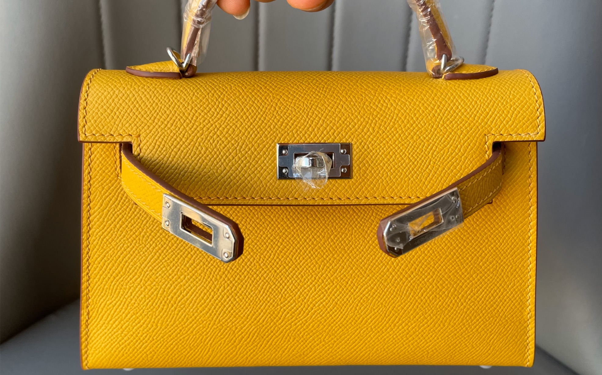 爱马仕minikelly二代招财琥珀黄即好看寓意又好来开箱